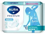 Прокладки женские AURA PREMIUM 10шт гигиенические NORMAL*24