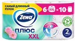 ZEWA Плюс 6шт 2сл Туалетная бумага XXL ЦВЕТЫ