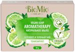Мыло туалетное BIO MIO Bio Soap 90г натуральное БЕРГАМОТ и ЗЕЛЕНЫЙ ЧАЙ
