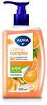 Мыло жидкое AURA 500мл Vitamin Complex Жидкое мыло 2в1 для рук и тела Апельсин и витамины флакон/дозатор