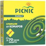 Средство инсектицидное PICNIC Family 10шт Антикомариная спираль