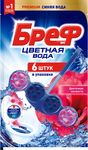Средство для санузлов БРЕФ 6x50г Туалетный блок Цветная Вода Цветочная свежесть