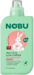 Средство для стирки Nobu 1000мл жидкое с кондиционером гель экологичное 2в1 Delicate