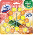 Туалетные блоки ДОМЕСТОС 3х50г для очищения унитаза Сила тропиков