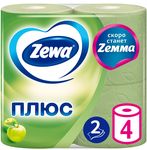 Туалетная бумага ZEWA Плюс 4шт 2сл с ароматом яблока*16