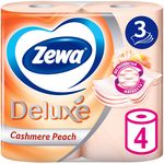 Туалетная бумага ZEWA Delux 4шт 3сл Персик