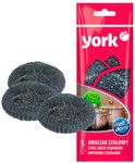 Губка спиральная стальная YORK 3шт Mini