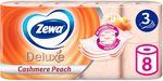 Туалетная бумага ZEWA Delux 8шт 3сл Персик