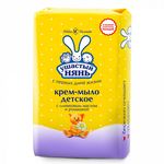 Мыло туалетное УШАСТЫЙ НЯНЬ 90г крем-мыло с оливковым маслом и экстрактом ромашки