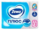 Туалетная бумага ZEWA Плюс 12шт 2сл Белая