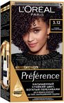 Краска для волос L'OREAL Preference 174мл 3.12 Мулен Руж, с комплексом экстраблеск