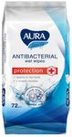 Влажные салфетки AURA Family 72шт для всей семьи с антибактериальным эффектом big-pack*12