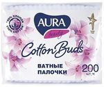 Ватные палочки AURA 200шт п/э/48