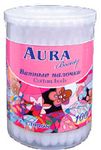 Ватные палочки AURA 100шт стакан круглый/48