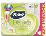 Туалетная бумага ZEWA Delux 12шт 3сл Ромашка