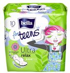 Прокладки впитывающие BELLA For Teens 10шт Relax супертонкие с крылышками, толщина 2мм для подростков