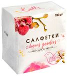 Бумажные салфетки ПЭ 100 1сл 24*24 белые однотонные
