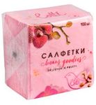 Бумажные салфетки ПЭ 100 1сл 24*24 розовые однотонные