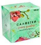 Бумажные салфетки ПЭ 100 1сл 24*24 зеленые однотонные