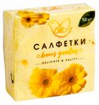 Бумажные салфетки LOTTI ПП 50 1сл 24*24 желтые однотонные
