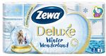 Туалетная бумага ZEWA Delux 8шт 3сл Белая Зимняя коллекция