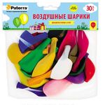 Товары для праздника PATERRA Воздуш. шарики 30 см, разноцв. без рисунка, 30шт.в упак./35
