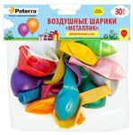 Товары для праздника PATERRA Воздуш. шарики МЕТАЛЛИК, 30 см, разноцв., 30шт.в упак./30