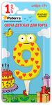 Свечи для торта PATERRA 1шт ДЕТСКАЯ, цифра 9 *24