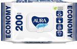 Влажные салфетки AURA Family 200шт для всей семьи антибактериальные big-pack с крышкой КК/12