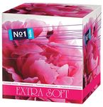 Платочки косметические BELLA №1 80шт Двухслойные Extra soft пиония куб