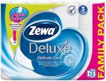 Туалетная бумага ZEWA Delux 12шт 3сл Без аромата Зимняя коллекция