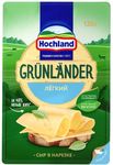 Сыр полутвердый Hochland Grunlander Легкий 35%, нарезка, в/у, 130г