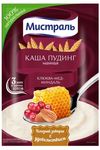 Мистраль Каша пудинг манный Клюква, Мёд, Миндаль 40гр.*12