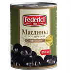 FEDERICI Маслины Супергигант с/к 820гр.*6 ж/б