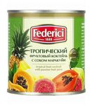 FEDERICI Тропический фруктовый коктейль с соком маракуйи 435мл.*12 ж/б