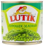 LUTIK Горошек зеленый 425мл.*12 ж/б ключ