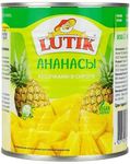 LUTIK Ананас кусочками в сиропе 850мл.*12 ж/б