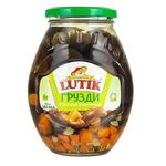LUTIK Грузди отборные в маринаде 580мл.*12 с/б