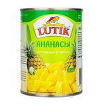 LUTIK Ананас кусочками в сиропе 580мл.*12 ж/б