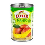 LUTIK Манго ломтиками в сиропе 425мл.*12 ж/б