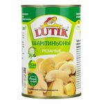 LUTIK Шампиньоны резаные 425мл.*12 ж/б