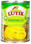 LUTIK Ананас кольцами в сиропе 850мл.*12 ж/б