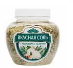 Вкусная Соль с чесноком и зеленью 400гр.*6 пэт/б