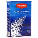 Соль морская Атлантика мелкая 1кг*15 к/п