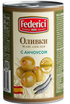 FEDERICI Оливки с анчоусом 300гр.*12 ж/б