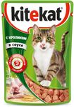 Влажный корм Kitekat для взрослых кошек со вкусом кролика в соусе «Нежный кролик», 28х85г