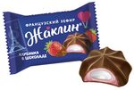 Конфеты Славянка Зефир французский "Жаклин" со вкусом клубники в шоколаде, 1кг