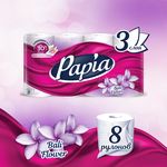 Бумага туалетная Papia Цветы Бали 3 сл.х 8 рул.