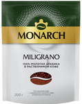 Кофе Monarch Miligrano натуральный растворимый с добавлением молотого 200г