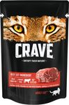 Корм консервированный полнорационный CRAVE для взрослых кошек с говядиной, 70г